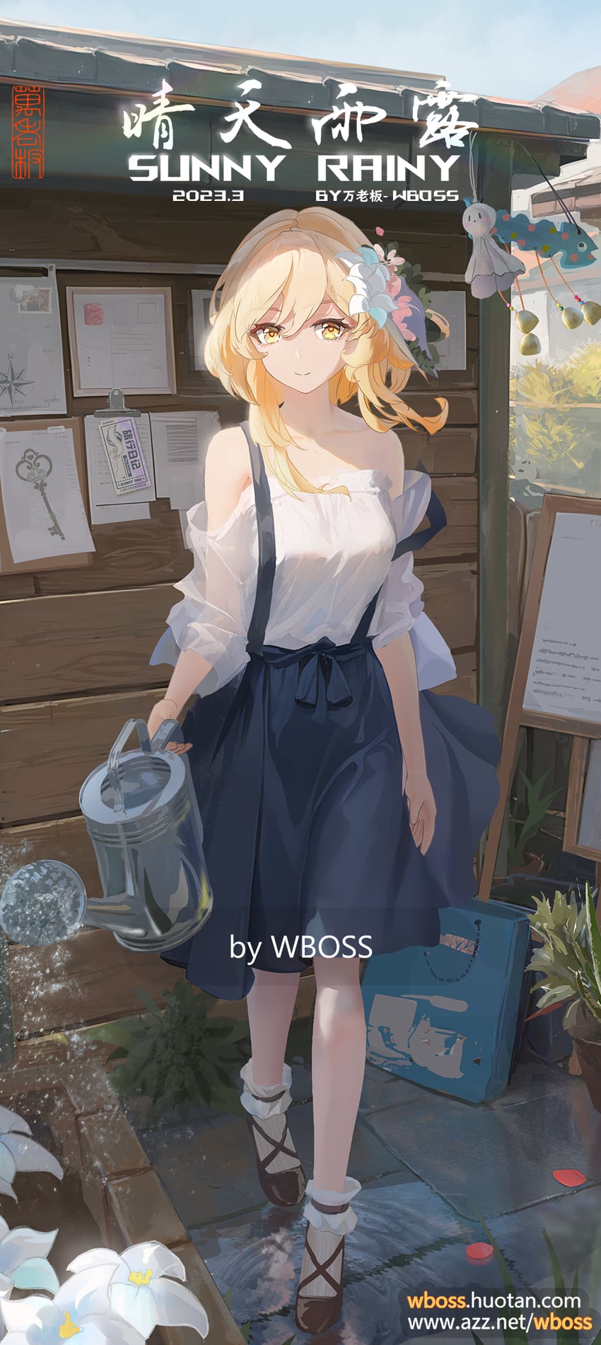 lumine (genshin impact) drawn by wboss