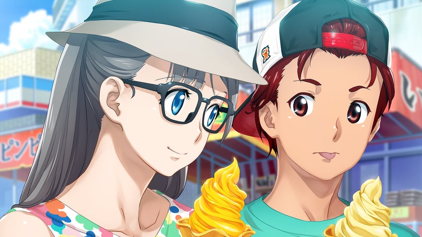 yashio kaito and yukifune airi (robotics;notes and 1 more) drawn by fukuda_tomonori