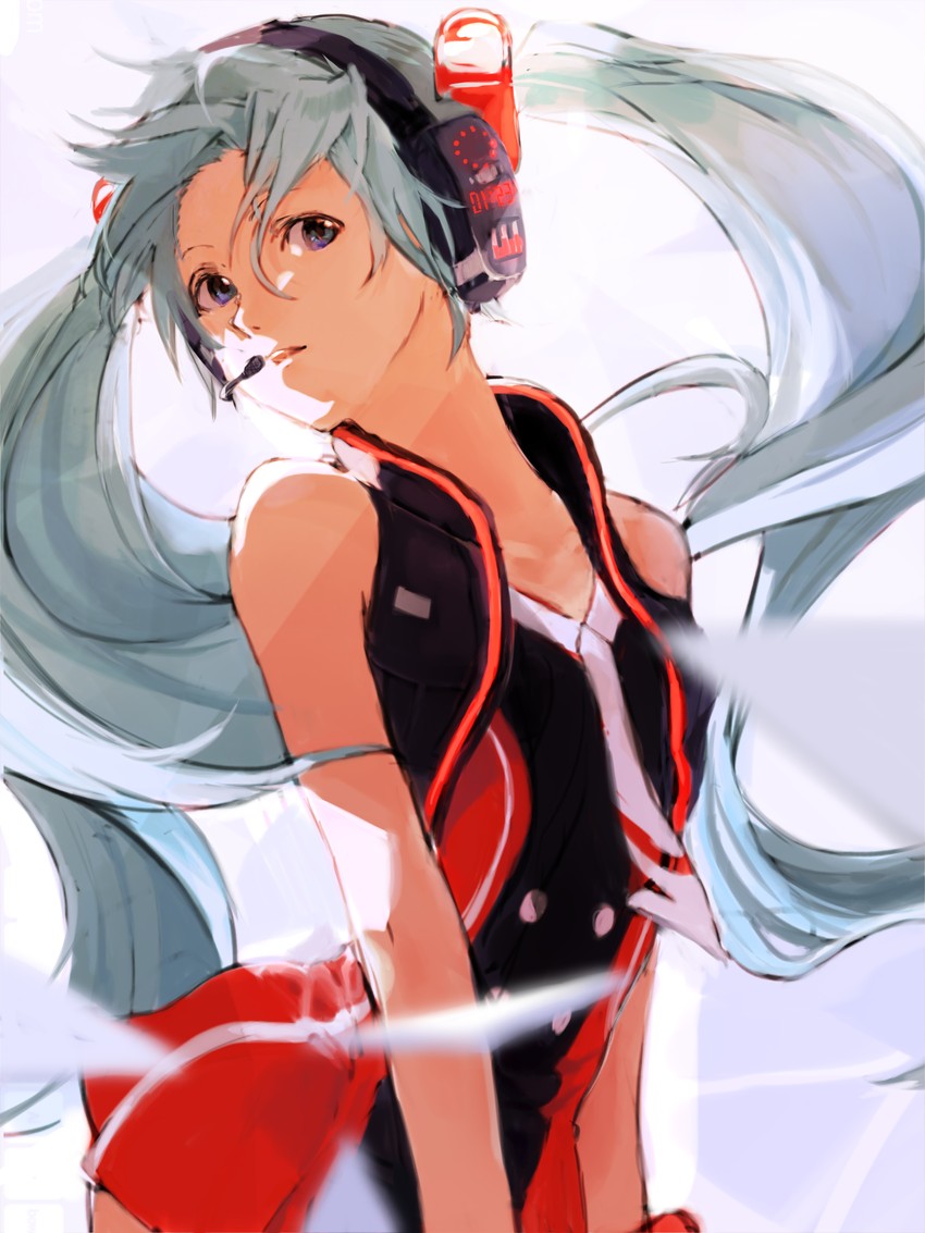 hatsune miku and cola miku (vocaloid) drawn by natsu_(ame4r)