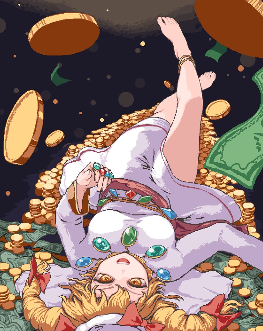 yorigami jo'on (touhou and 1 more) drawn by nukekip
