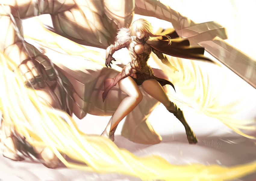 artoria pendragon (fate and 1 more) drawn by tollrin-senpai