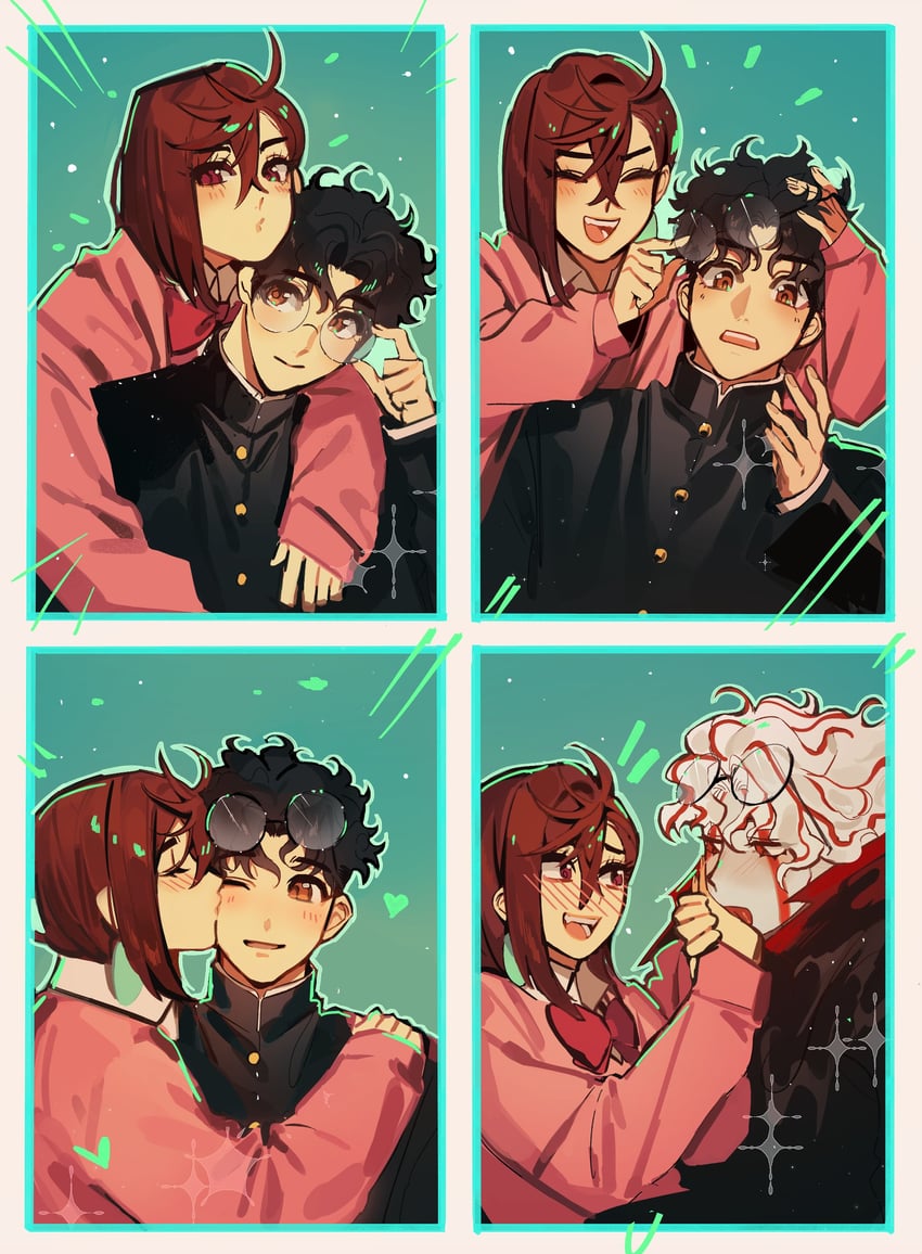 ayase momo and takakura ken (dandadan) drawn by yhell_b