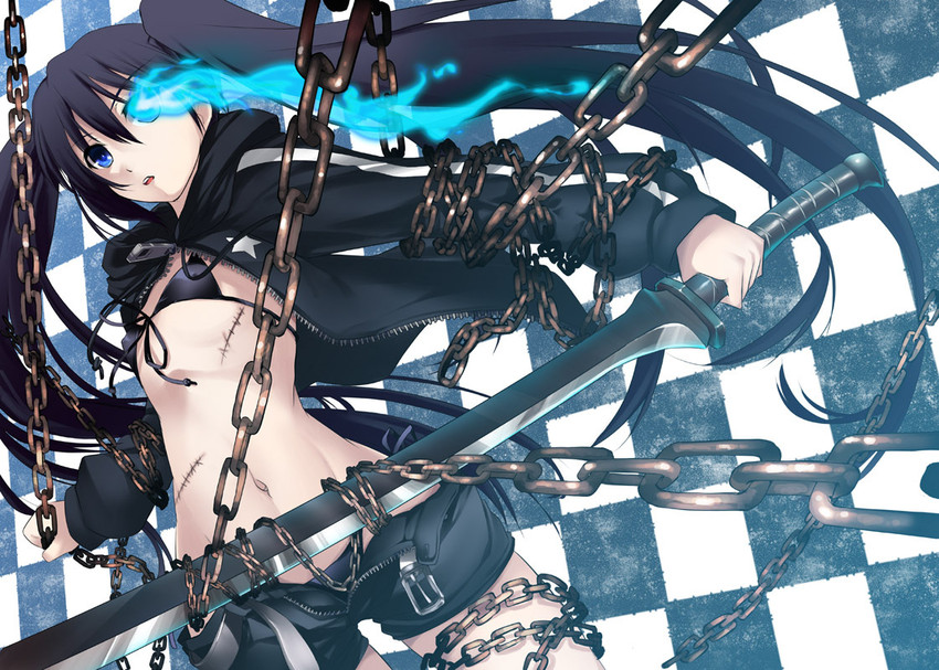 black rock shooter (black rock shooter) drawn by ouma_tokiichi