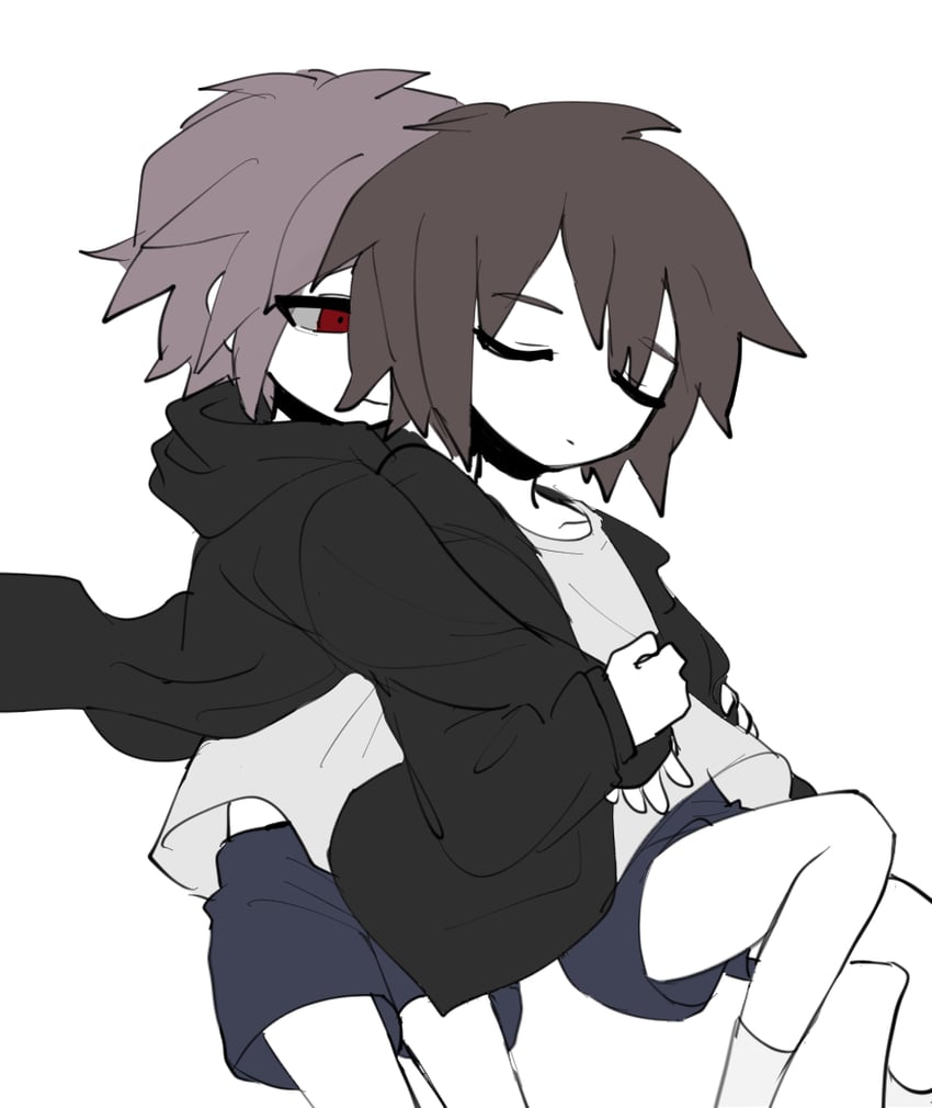 isoi haruki and origin alpha (saibou shinkyoku) drawn by nu_(qjqmfqjqmf02)