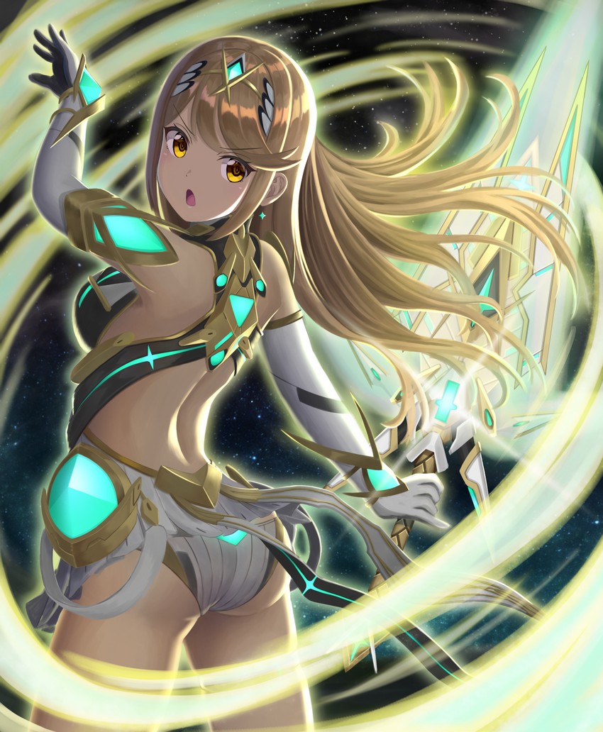 mythra (xenoblade chronicles and 1 more) drawn by nemunemu_semi