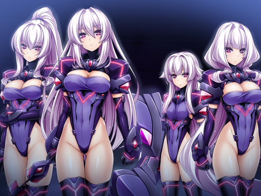 katsuragi marina, azarin, rieszverne suzette paladill, amakubo yuri, exs-slave alpha, and 3 more (kouyoku senki exs-tia) drawn by inoino