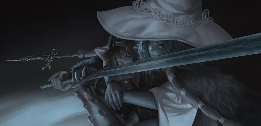 ranni the witch and tarnished (elden ring and 1 more) drawn by x37tc