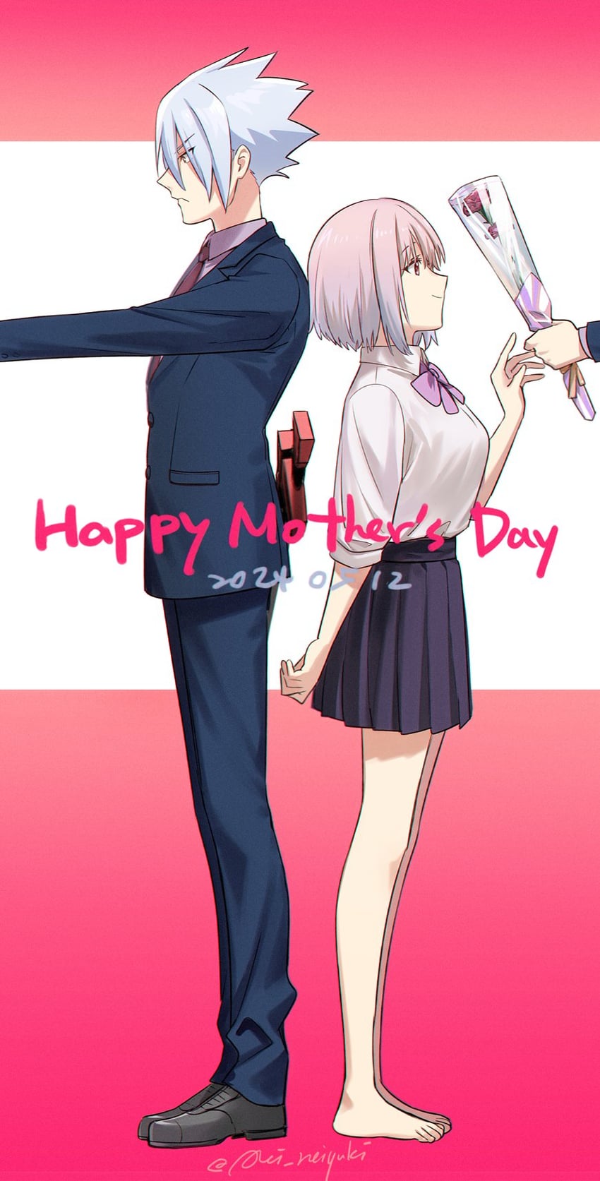 shinjou akane and anti (gridman universe and 1 more) drawn by aki_(neyuki41028)