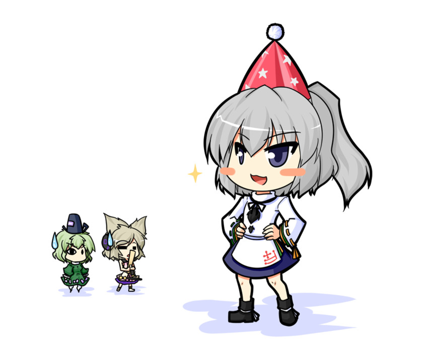 toyosatomimi no miko, mononobe no futo, and soga no tojiko (touhou) drawn by urushi