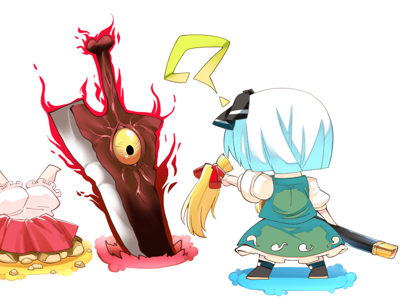 flandre scarlet and konpaku youmu (touhou and 1 more) drawn by kashuu_(b-q)