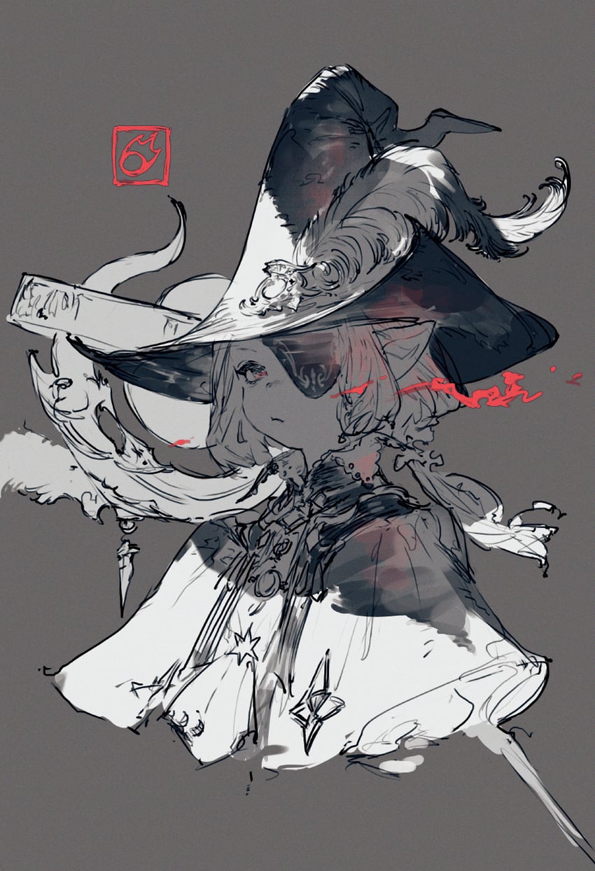 warrior of light and black mage (final fantasy and 1 more) drawn by junwool