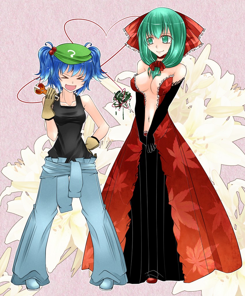 kawashiro nitori and kagiyama hina (touhou) drawn by aoshima