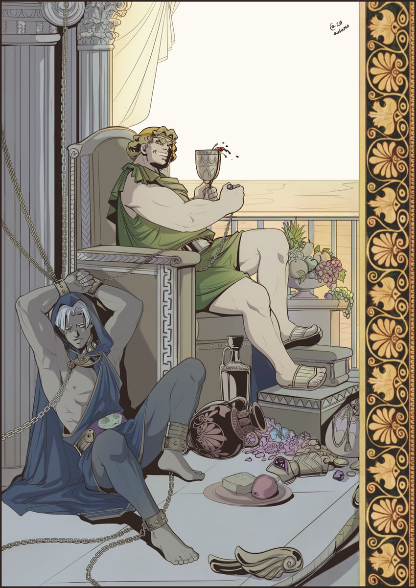 thanatos and sisyphus (hades and 1 more) drawn by autumn-sacura