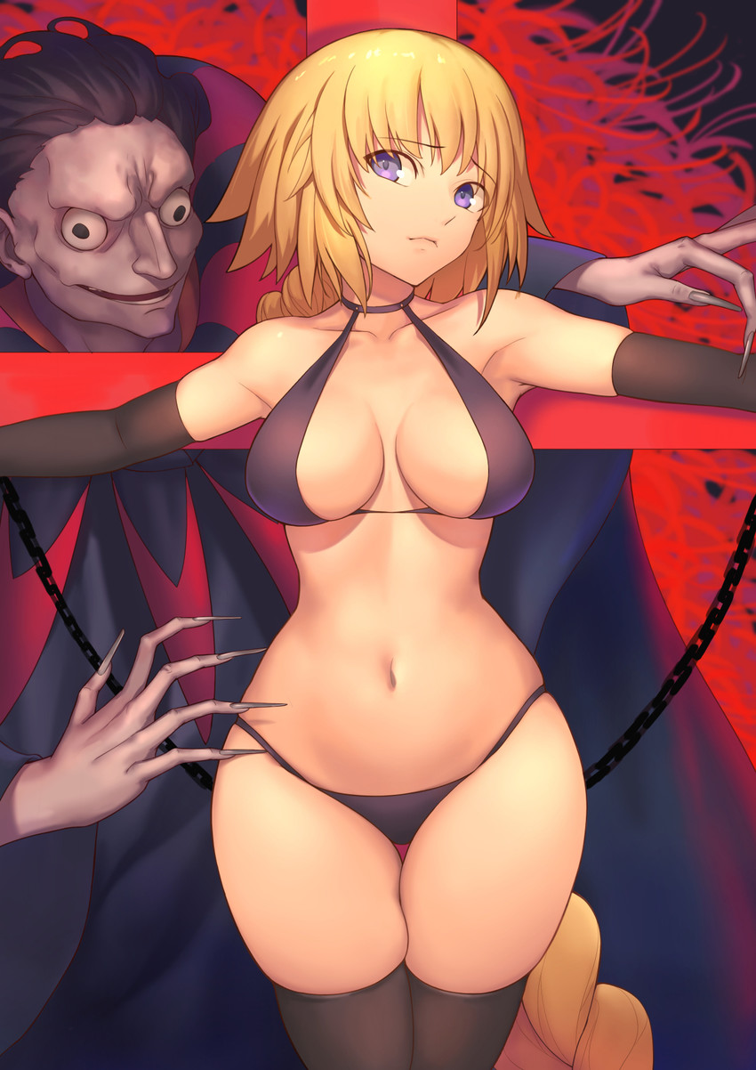 jeanne d'arc and gilles de rais (fate and 2 more) drawn by tsuki_suigetsu