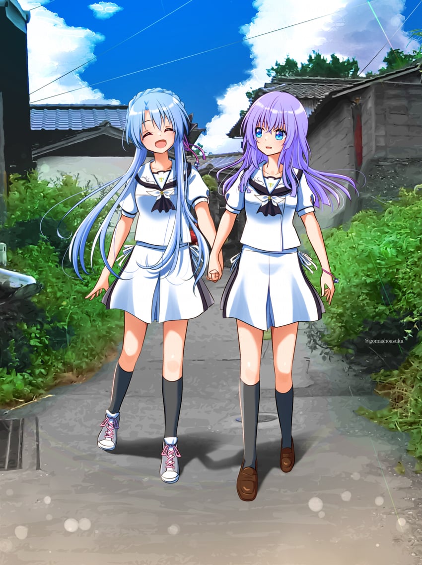sorakado ao and sorakado ai (summer pockets) drawn by gomasho_asuka