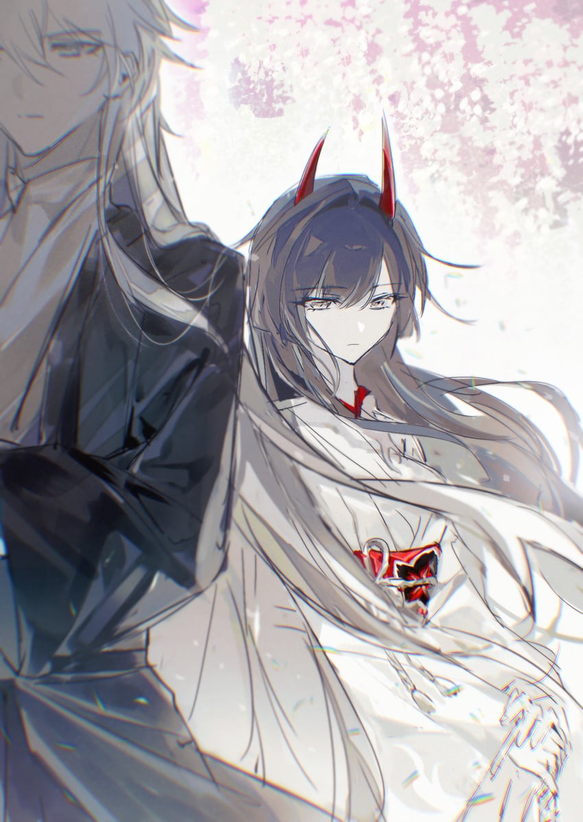 acheron, kevin kaslana, and hakuhatsu ki (original and 2 more) drawn by qieazhibingjiling