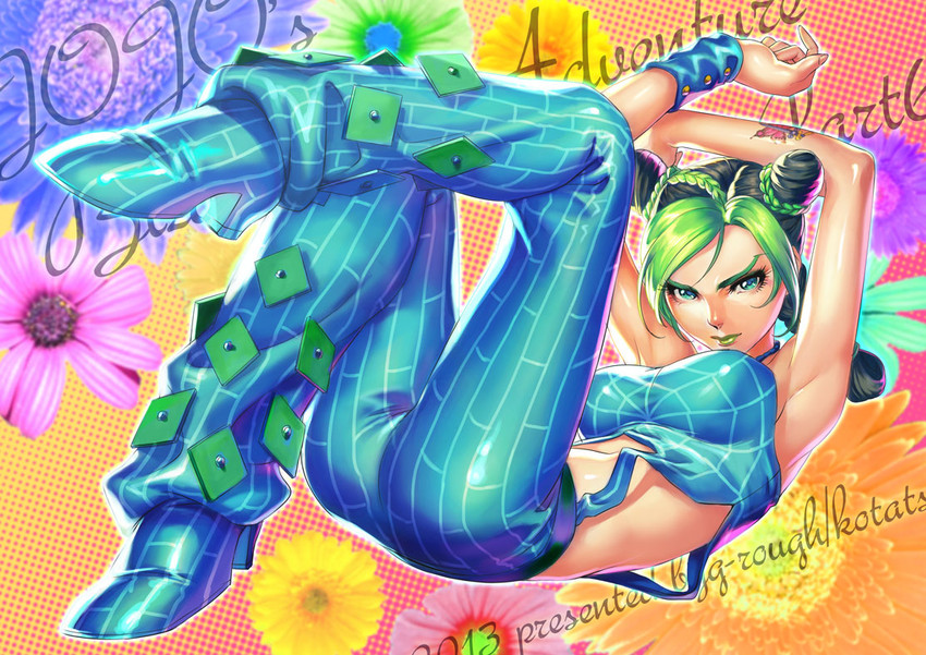 kujo jolyne (jojo no kimyou na bouken and 1 more) drawn by kotatsu_(g-rough)