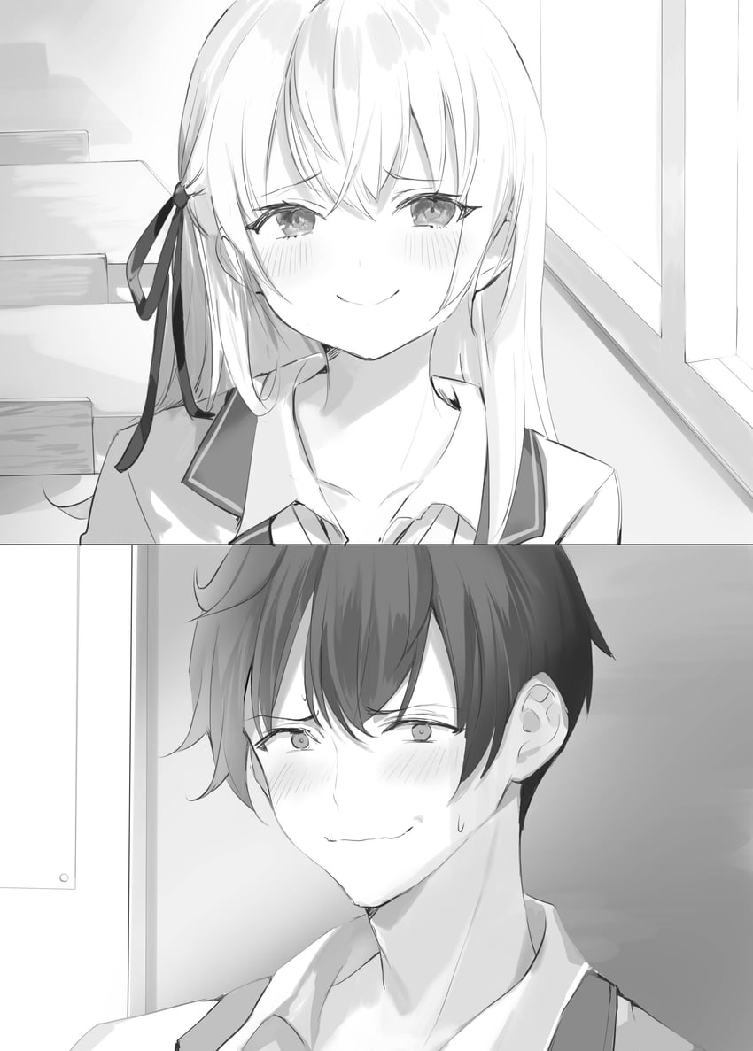 alisa mikhailovna kujou and kuze masachika (tokidoki bosotto roshia-go de dereru tonari no alya-san) drawn by momoko_(momopoco)