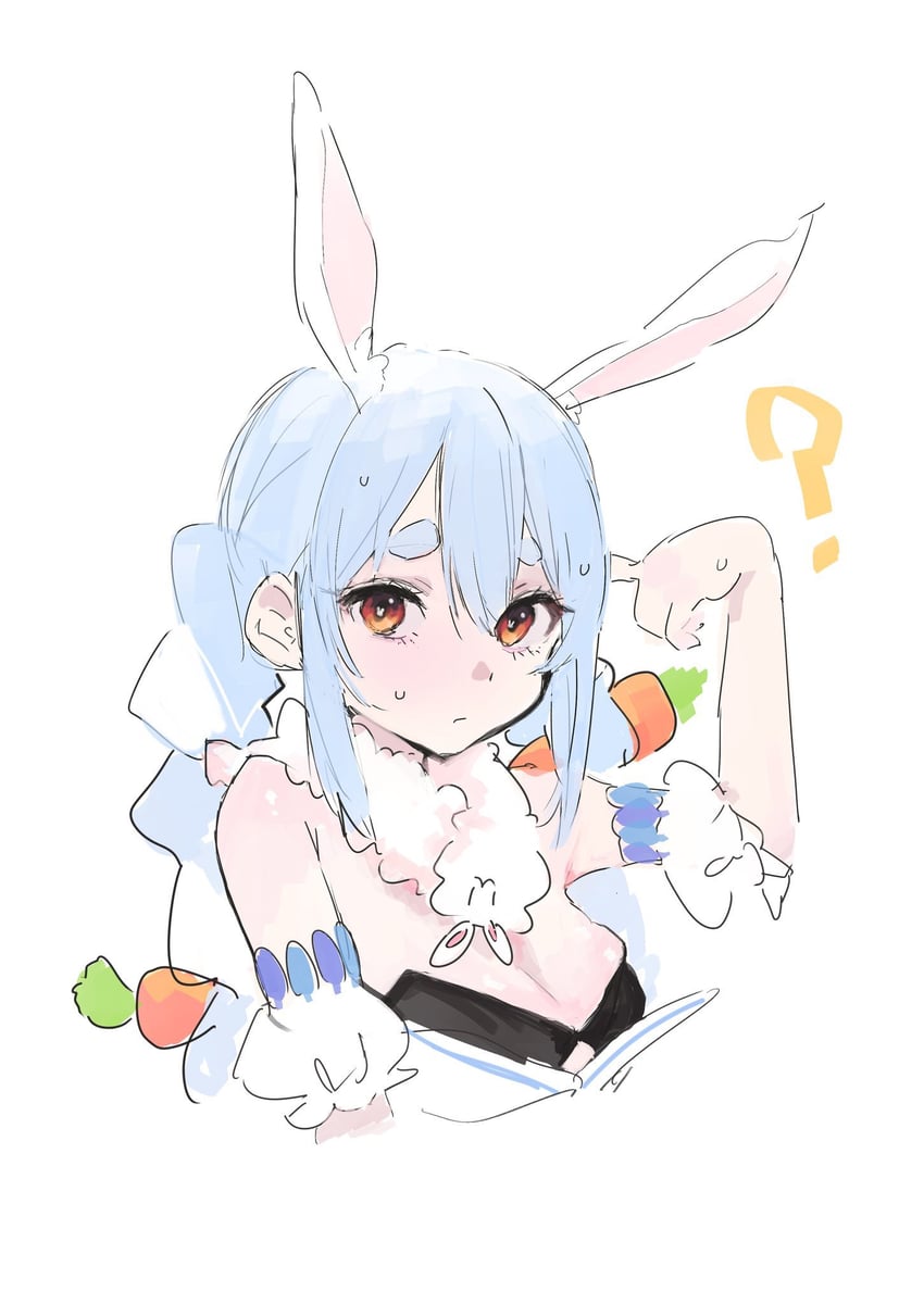 usada pekora and don-chan (hololive) drawn by iq033