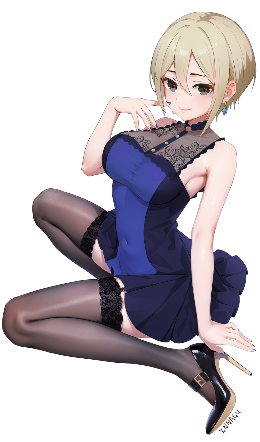 shiomi syuko (idolmaster and 1 more) drawn by xnnagu
