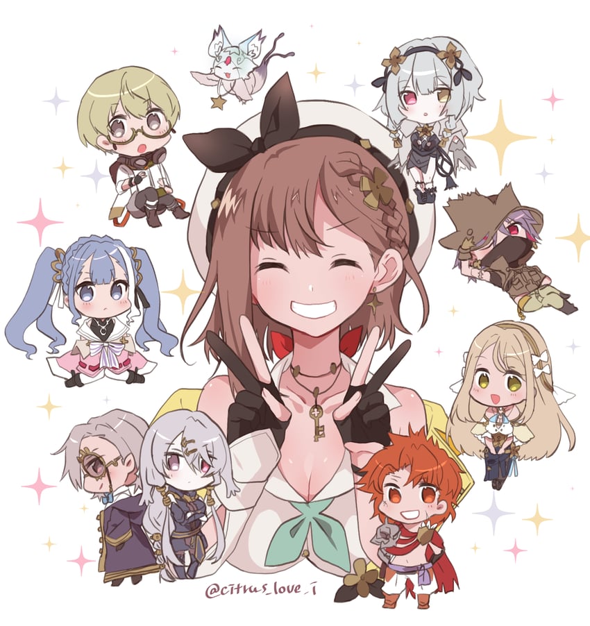 reisalin stout, klaudia valentz, lila decyrus, lent marslink, tao mongarten, and 5 more (atelier and 2 more) drawn by haruna_(citrus_love_i)