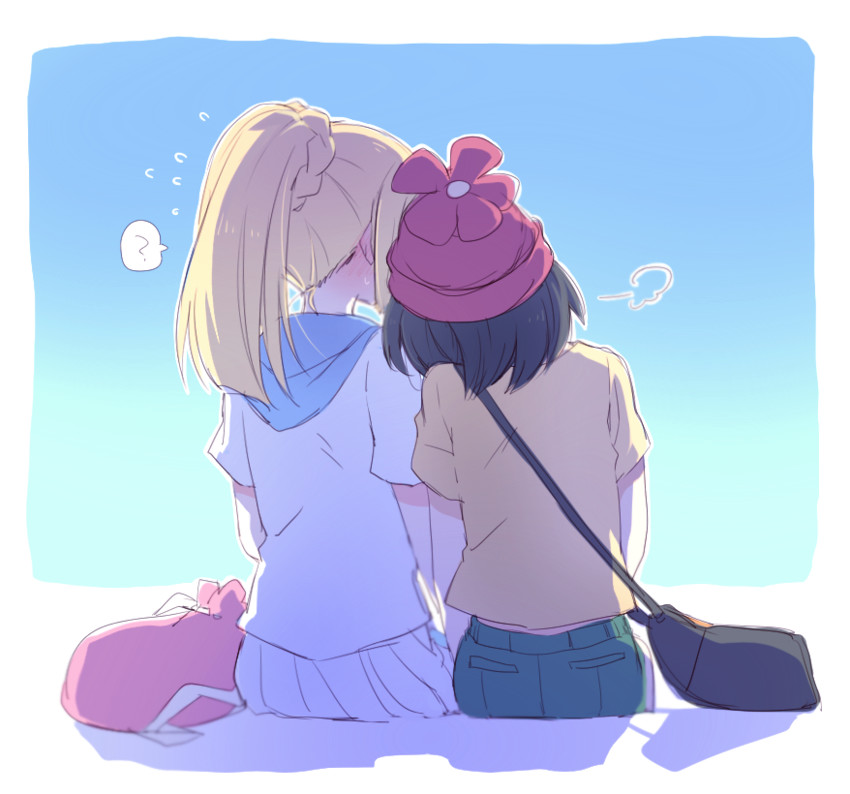 lillie and selene (pokemon and 1 more) drawn by re_ghotion