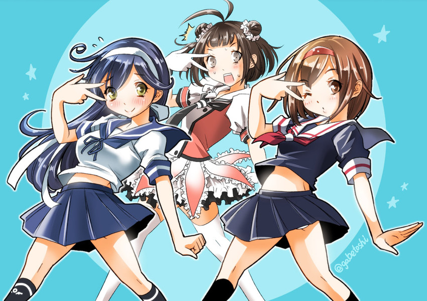 ushio, naka, shiratsuyu, naka kai ni, and ushio kai ni (kantai collection) drawn by sogabe_toshinori