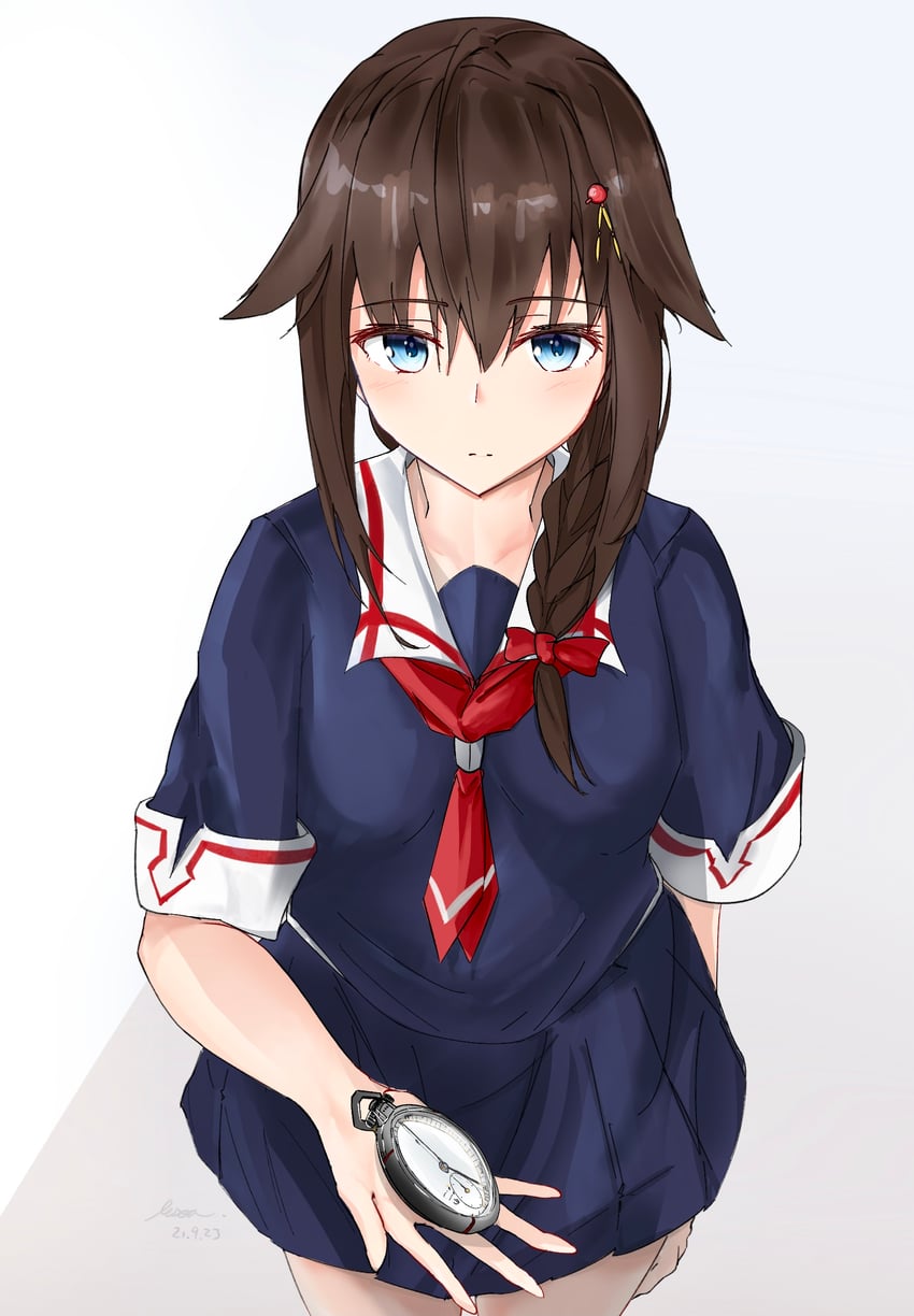 shigure and shigure kai ni (kantai collection) drawn by lesoa