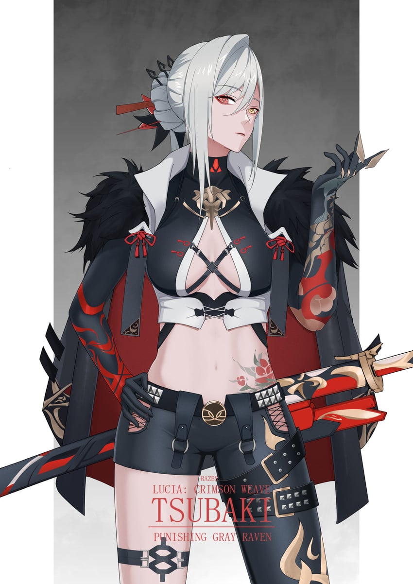 alpha and alpha: crimson weave (punishing: gray raven) drawn by razes