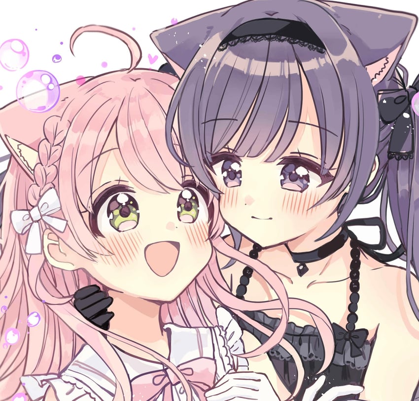 moco and rucora (fushigi na neko no machi meltier) drawn by sakura_oriko