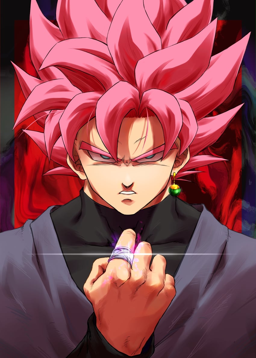 goku black (dragon ball and 1 more) drawn by papita_pochi