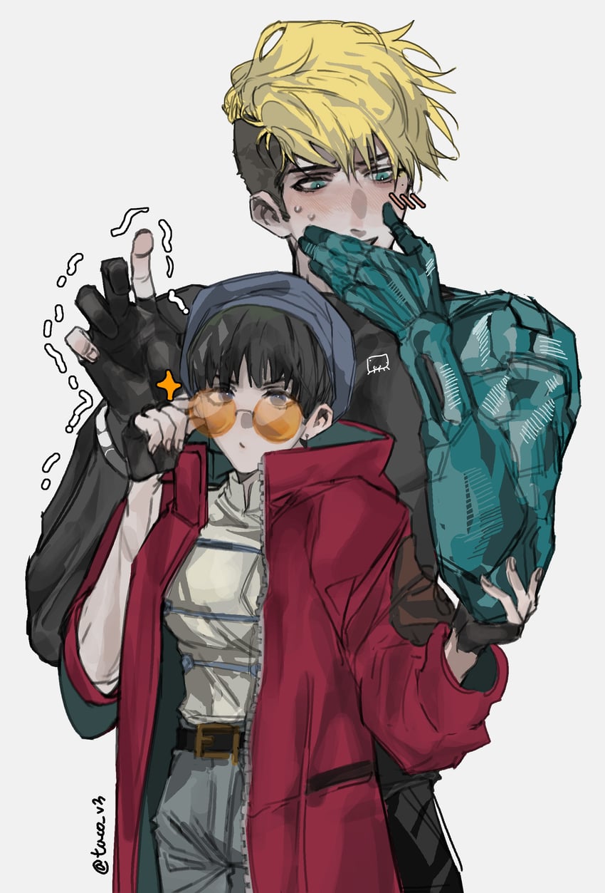 vash the stampede and meryl stryfe (trigun and 1 more) drawn by taco_v3