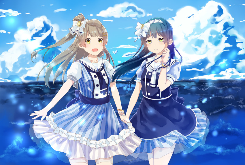 sonoda umi and minami kotori (love live! and 2 more) drawn by tsuki_yue-shushushu