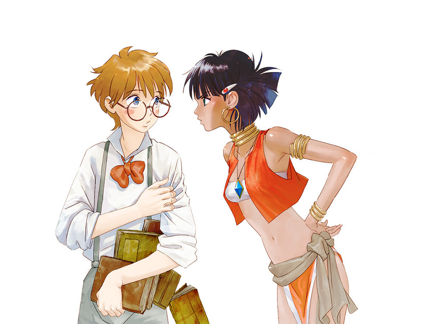 nadia la arwall and jean roque lartigue (fushigi no umi no nadia) drawn by ammi