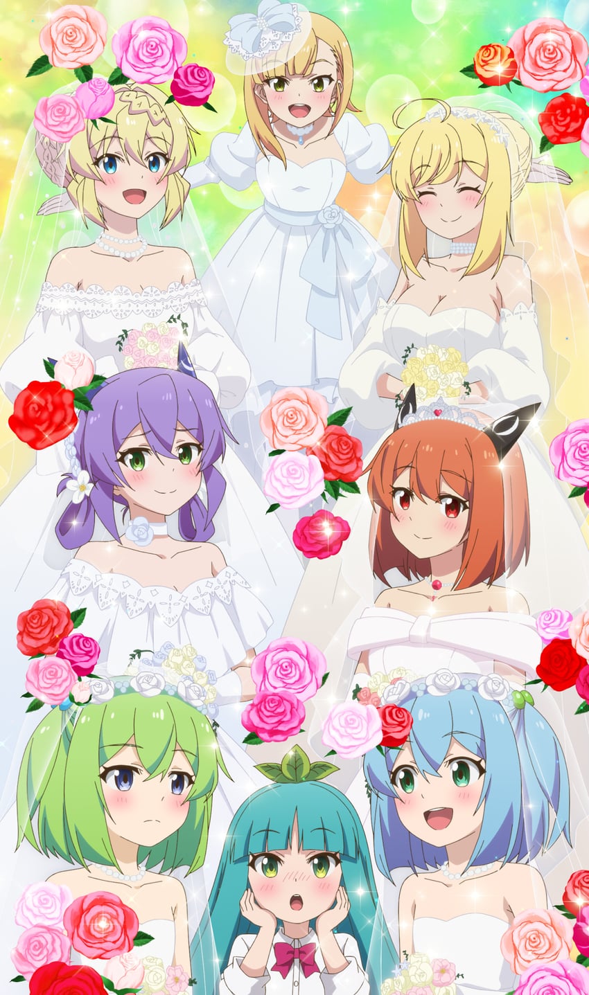 aizawa azusa, laika, shalsha, falfa, halkara, and 3 more (slime taoshite 300 nen shiranai uchi ni level max ni nattemashita)