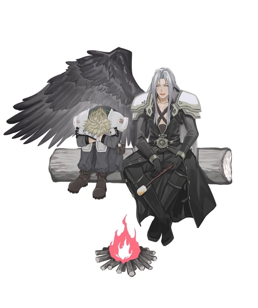 cloud strife and sephiroth (final fantasy and 2 more) drawn by keiseki1