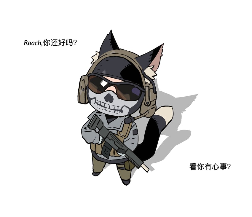 ghost (call of duty and 1 more) drawn by taocan_shisi_hao