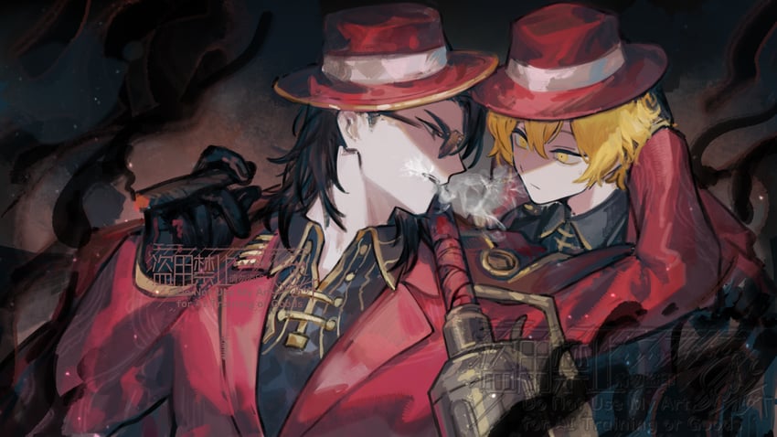 sinclair and meursault (project moon and 1 more) drawn by nishikujic