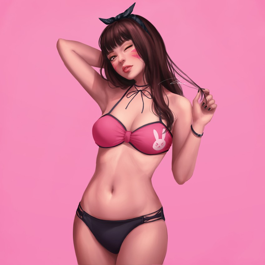 d.va (overwatch and 1 more) drawn by umigraphics