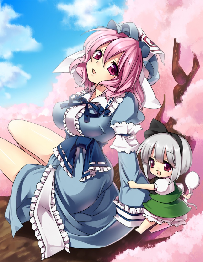 konpaku youmu and saigyouji yuyuko (touhou) drawn by masaru.jp