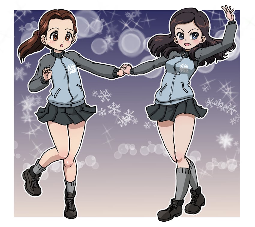 tami and tomi (girls und panzer) drawn by takahashi_kurage