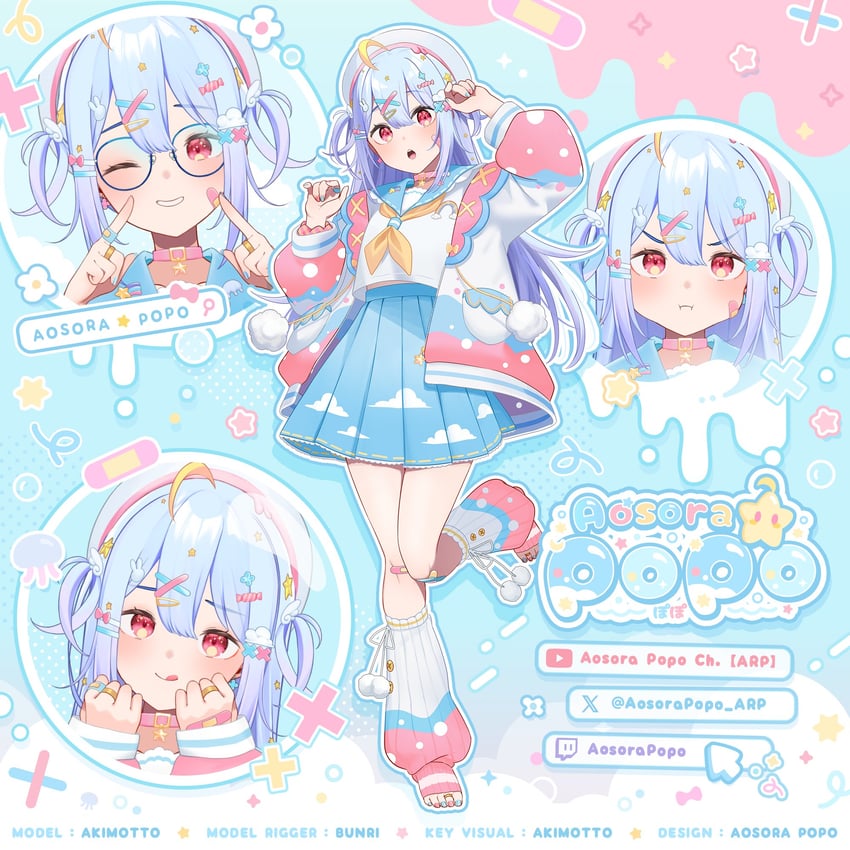 aosora popo (algorhythm project) drawn by akimotto