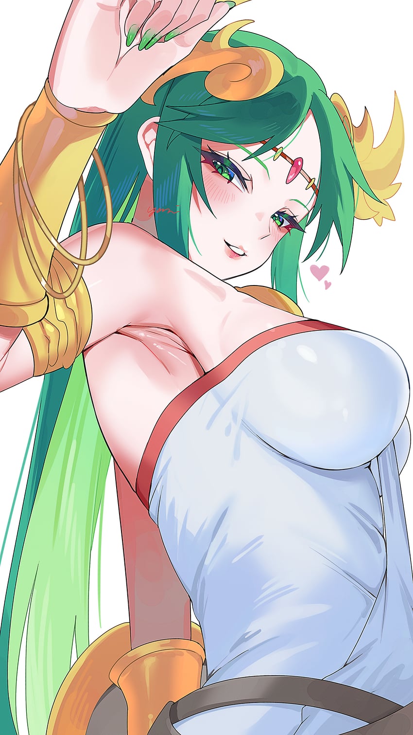 palutena (super smash bros. and 2 more) drawn by yasaikakiage