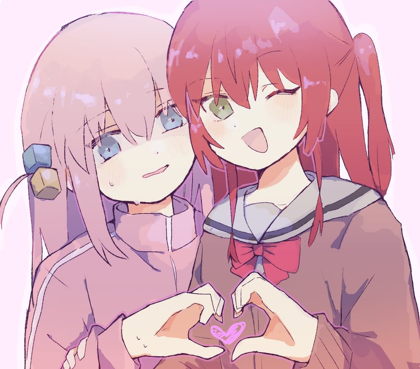gotoh hitori and kita ikuyo (bocchi the rock!) drawn by nekonabe