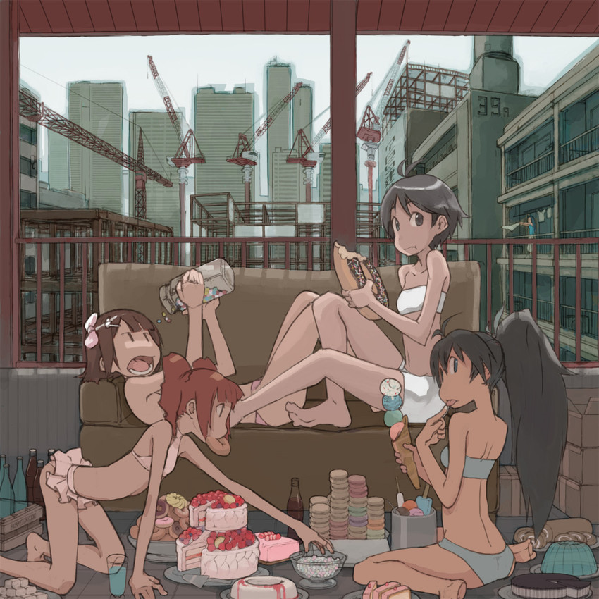 amami haruka, kikuchi makoto, ganaha hibiki, takatsuki yayoi, and miura azusa (idolmaster and 1 more) drawn by tugeneko