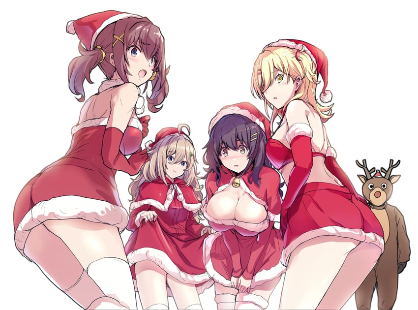 kawai mako, furutachi kurea, hoshi nana, higa tsutsuji, and ogawa shinon (hibi wa sugiredo meshi umashi) drawn by kashi