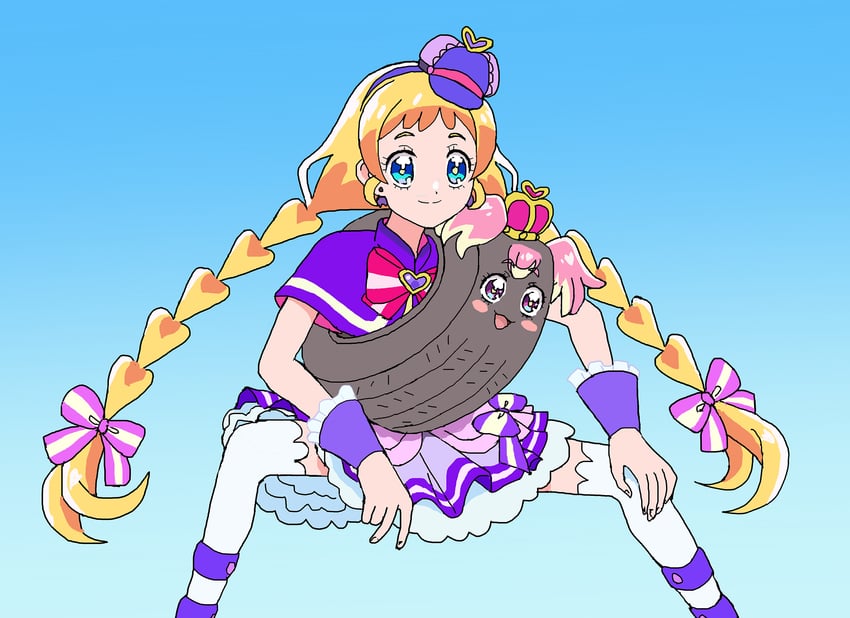 inukai komugi, inukai iroha, cure wonderful, cure friendy, and kamen rider drive (precure and 3 more) drawn by shideboo_(shideboh)