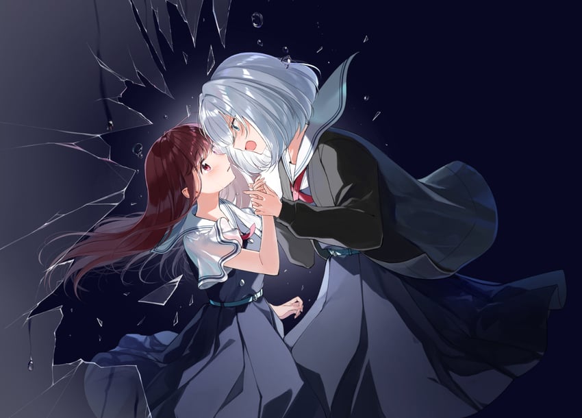 hoshikawa shizuku and asaka kaori (kimi to tsuzuru utakata) drawn by yuama