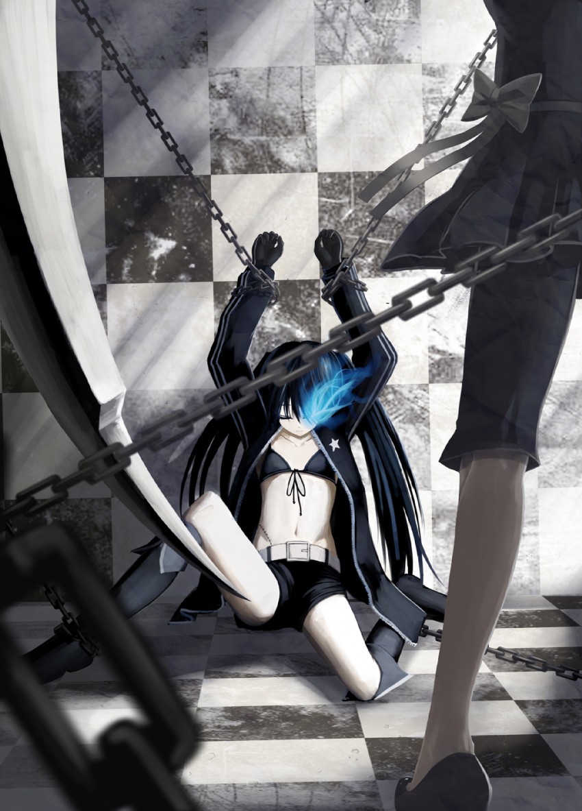 black rock shooter and dead master (black rock shooter) drawn by majicjiang