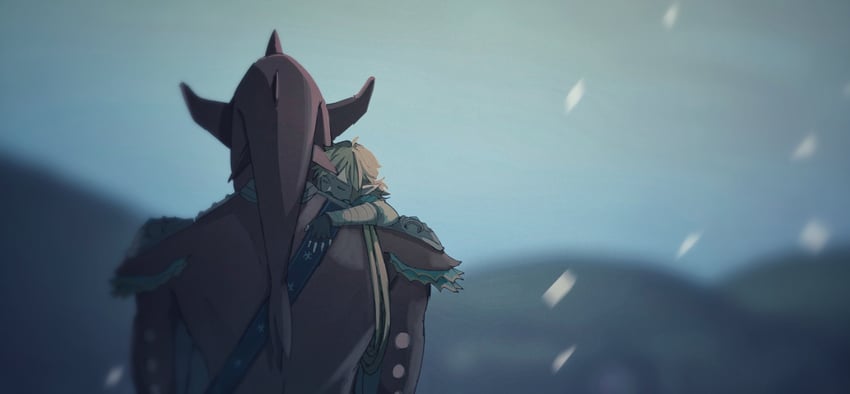 link and sidon (the legend of zelda and 1 more) drawn by teto_ten